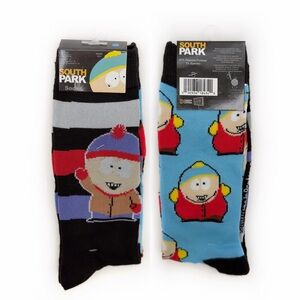 South Park Stan Cartman Crew Socks Mens Womens Funny Gift 2 Pairs NWT New